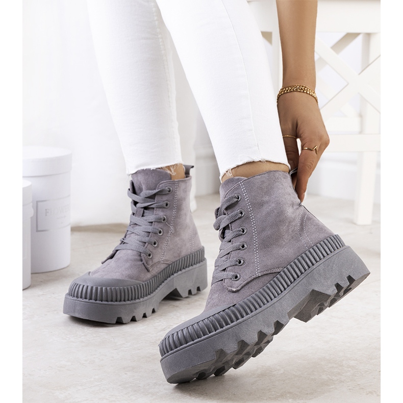 PA1 Sive Devost tenisice od eko antilop kože siva 1