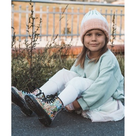 FR1 Dječje tople čizme s printom Pink Dexi ružičasta višebojan 1