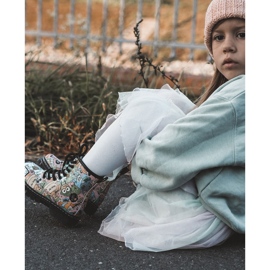 FR1 Dječje tople čizme s printom Pink Dexi ružičasta višebojan 2