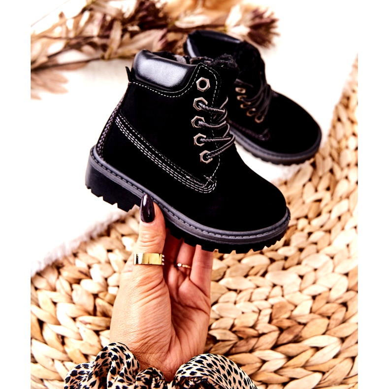 PA1 Dječje Trappers čizme crne Milos H-50A / C crna 3