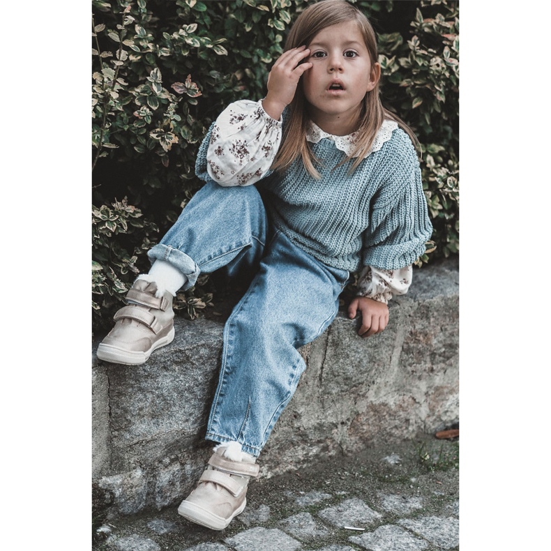 Big Star Dječje tople čizme s velikom zvijezdom na čičak KK374189 Bež-zlatna smeđa 1