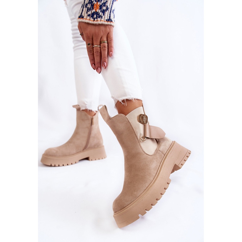 PS1 Tople čizme od brušene kože Workers Beige Magnis bež 2