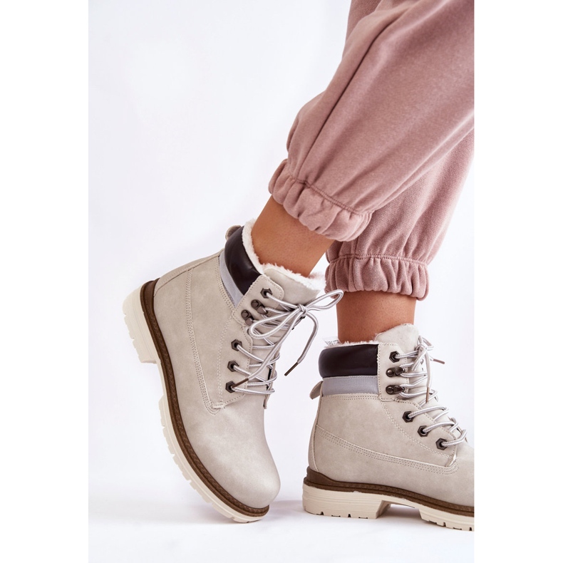 Ženske tople čizme svijetlo sive Lonne siva 2