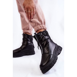 Vinceza Udobne ženske crne čizme za snijeg Elodia crna 2