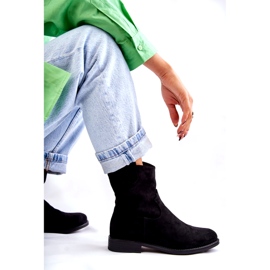 S.Barski Ženske antilop čizme na ravnu petu crne Fiorenz HY66-66 crna 2