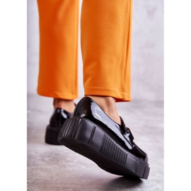 PL5 Moderne kožne cipele na Black Marsol platformi crna 3