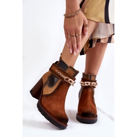 Ženske kožne čizme Maciejka 05781-29 Crvene bež smeđa 1