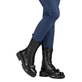 Filippo ženske crne čizme žensko krzno crno 4