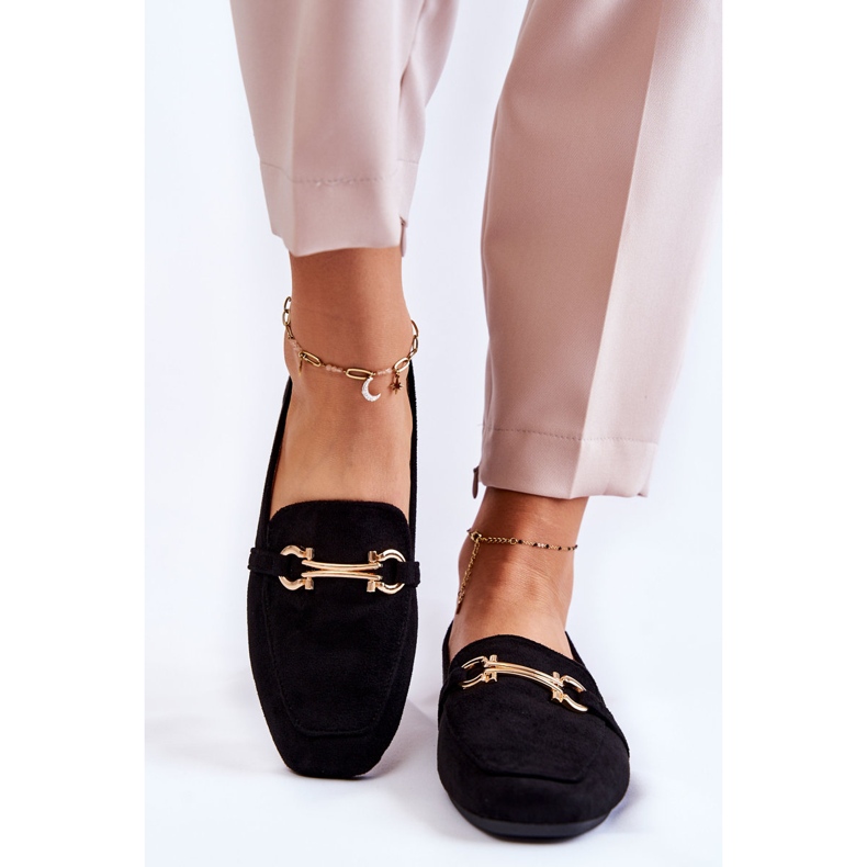 FB2 Crne Roddie klasične natikače od brušene kože crno 2