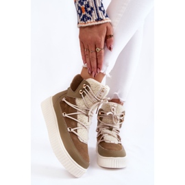 PL4 Ženske čizme za snijeg La.Fi 280072KH-QN smeđe-zelene smeđa zelena 1