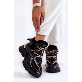 PM1 Ženske crne izolirane sportske čizme Edora crno 1