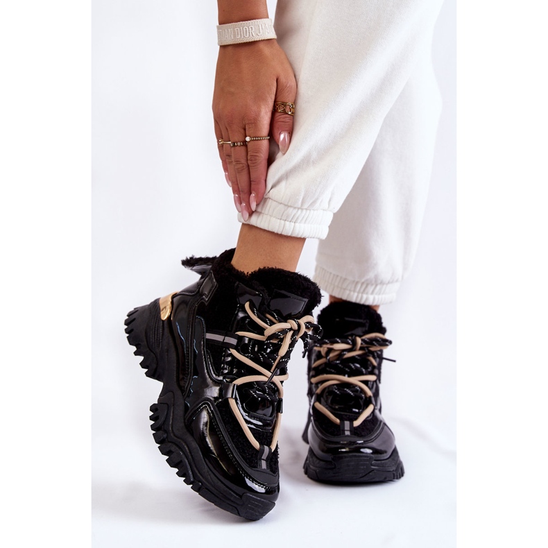 PM1 Ženske crne izolirane sportske čizme Edora crna 1