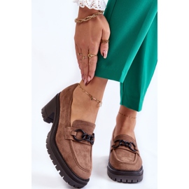 Vinceza Ženske antilop cipele na petu tamno bež Sanya smeđa 1