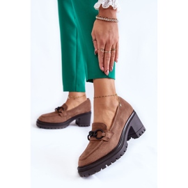 Vinceza Ženske antilop cipele na petu tamno bež Sanya smeđa 2