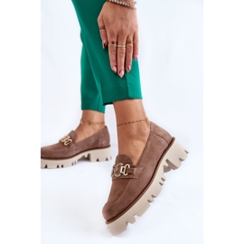 Smeđe cipele od brušene kože s ukrasom Laura Messi smeđa 2