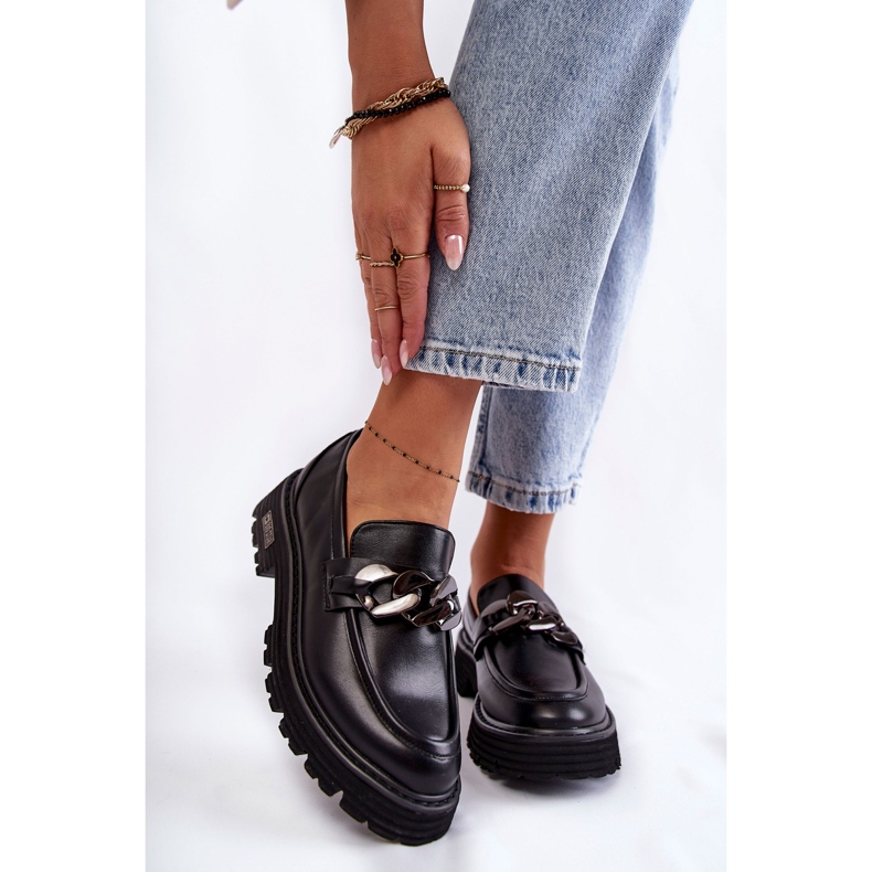 Ženske kožne cipele Big Star KK274498 crne crno 1