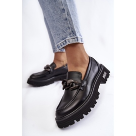 Ženske kožne cipele Big Star KK274498 crne crno 2