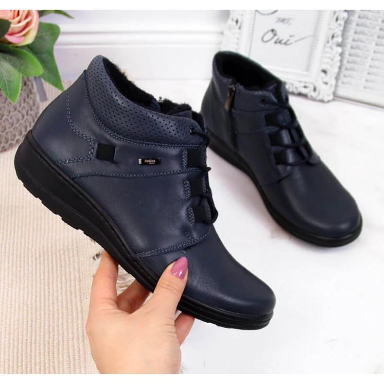 Izolirane kožne čizme Helios W H521B tamnoplava 1