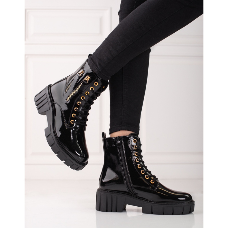 Goodin Moderne hvataljke s ukrasnim patentnim zatvaračima crno 2