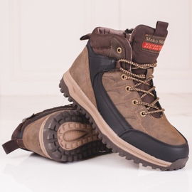 SHELOVET Muške smeđe visoke čizme smeđa 1