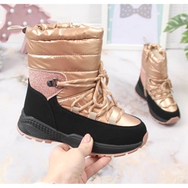 Čizme za djevojčice, izolirane ovčjom vunom, zlatne News crna zlatni 1