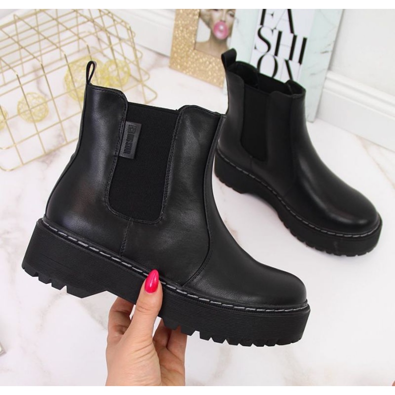 Big Star II274101 izolirane Chelsea čizme, crne crno 1