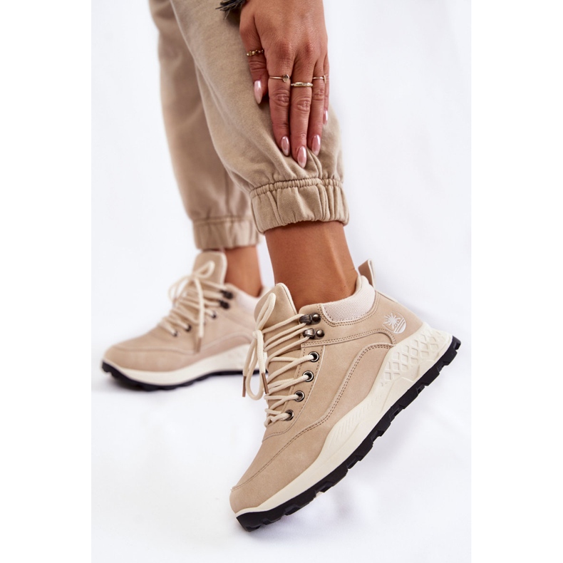 PA1 Ženske tople cipele za planinarenje Trappers Light Beige Otto bež 2