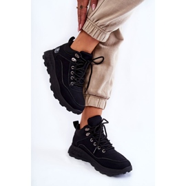 Ženske Otto crne tople cipele za planinarenje Trappers crno 2