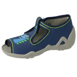 Befado dječje papuče s kopčom 217P116, mornarsko plave plava 2
