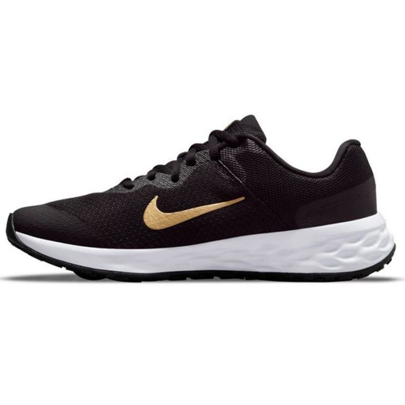 Nike Revolution 6 Jr DD1096 002 tenisice za trčanje crna zlatni 1