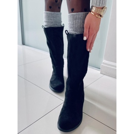 BM Čizme s ravnim gornjim dijelom Unnu Black crna 2