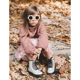 FR1 Tople dječje čizme s patentnim zatvaračem lakirane srebrne Goopy srebro 1