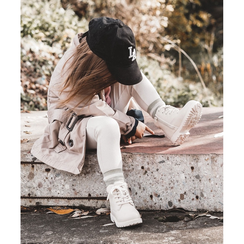 Dječje tople čizme Trappers Dexter svijetlo bež boje 2