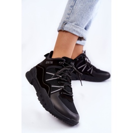 Ženske planinarske cipele Big Star od memorijske pjene KK274218 crne crna 2