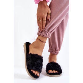 Kućne papuče Papuče s krznom Inblu EK-05-014 crne crno 2