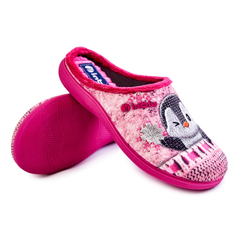 Ženske kućne papuče Penguins Inblu EC-81-023 Pink ružičasta 1