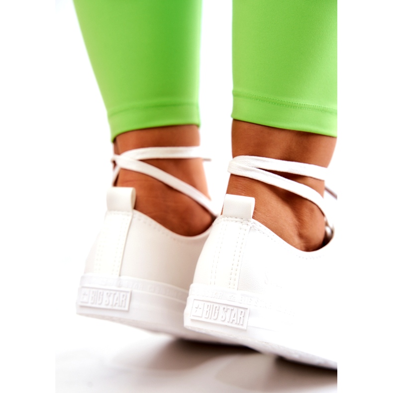 Niske kožne tenisice Big Star JJ274007 Bijele bijela 4