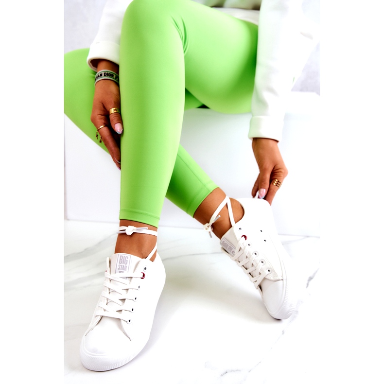 Niske kožne tenisice Big Star JJ274007 Bijele bijela 3