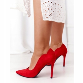 Ženske štikle Suede Red S.Barski Ziger crvena 4