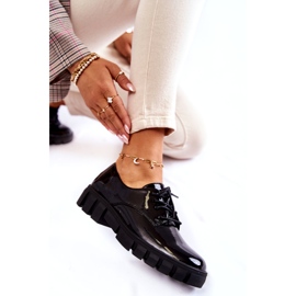 Vinceza Modne lakirane cipele vezane Black Gwendy crno 2