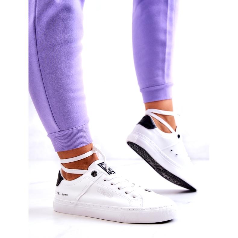 Kožne tenisice Big Star JJ274211 bijele i crne bijela 3