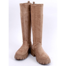 BM Čizme od brušene kože s debelim Cards kaki potplatom 1