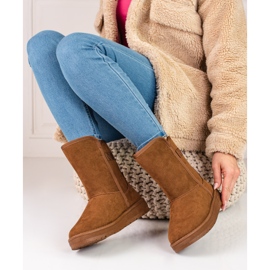 Ženske smeđe visoke čizme snijega Big Star KK274616 smeđa 1