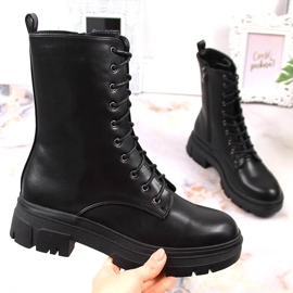 Crne ženske tople čizme na platformu Filippo crna 1