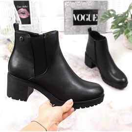 Ženske čizme Jodhpur čizme na stup izolirane crne Sergio Leone crna 1