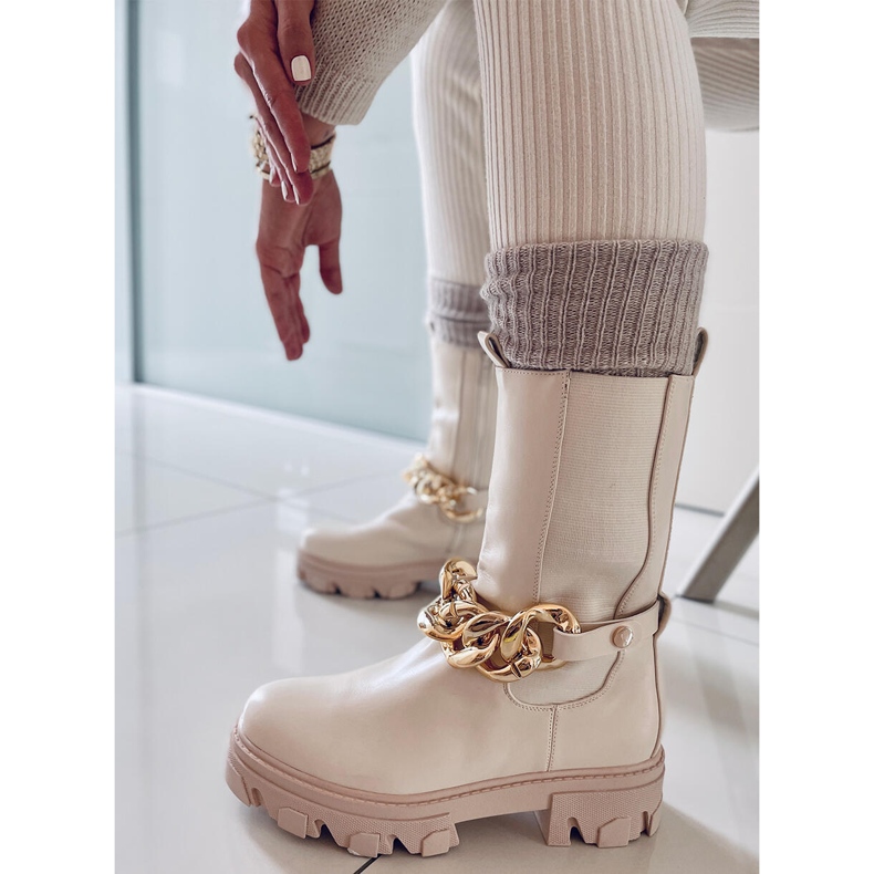 BM Visoke Chelsea čizme Parade Beige bež 1