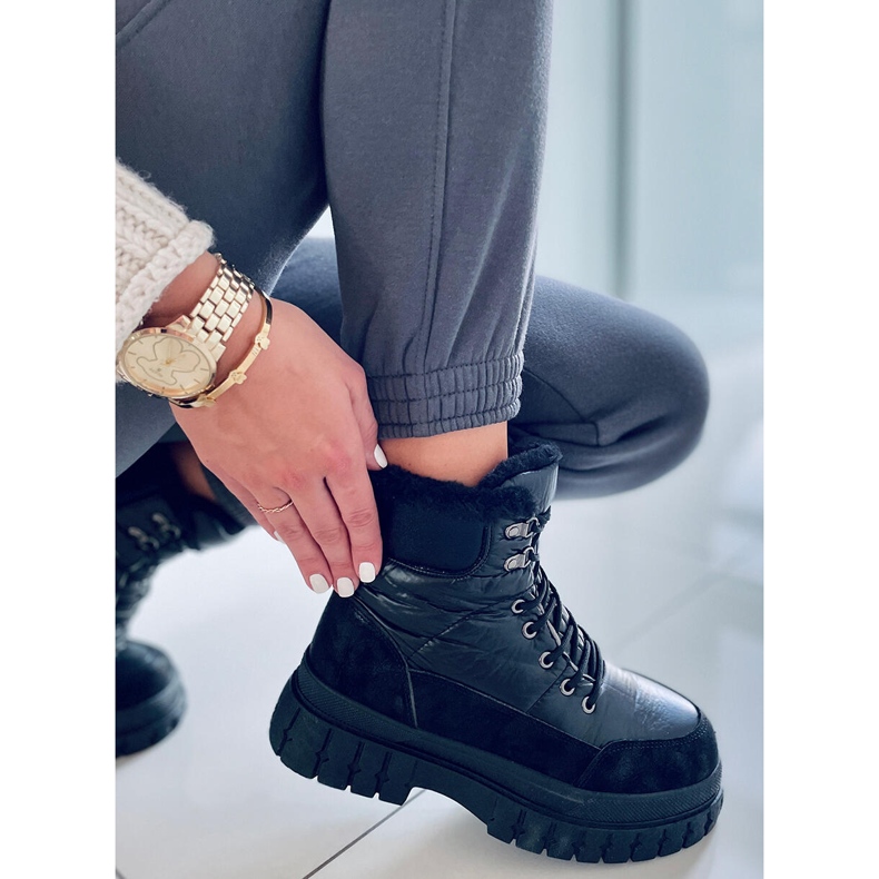 BM Renn crne ženske čizme za snijeg crna 2