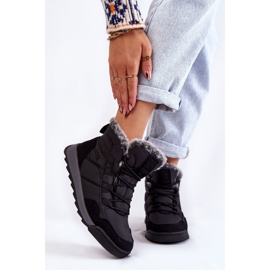 Ženske izolirane čizme za snijeg Cross Jeans KK2R4016C crne crna 1