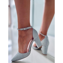 PA1 Svečane cipele na stupu Orchid Silver srebro siva 2