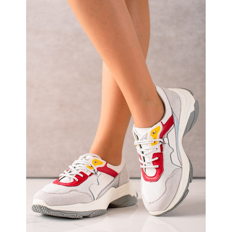 Goodin Udobne kožne tenisice bijela siva višebojan 1